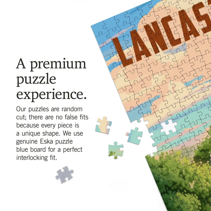 Lancaster County, Pennsylvania, Lithograph, Farm Life, 1000 Piece Jigsaw Puzzle