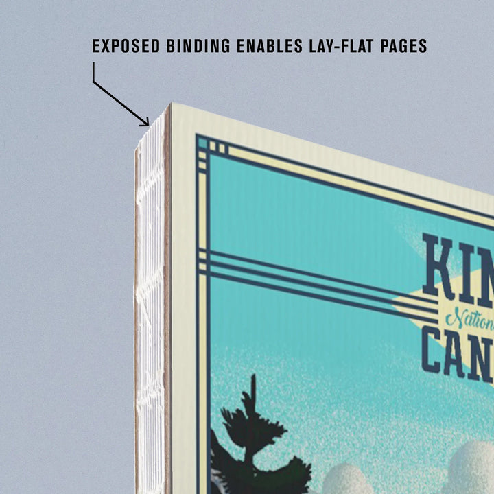 Lined 6x9 Journal, Kings Canyon National Park, Lithograph, Lay Flat, 193 Pages, FSC paper