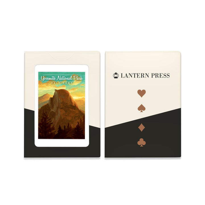 Playing Cards, Yosemite National Park, California, Half Dome, Oil Painting, 52 Card Deck with Jokers in Box, Unique Art