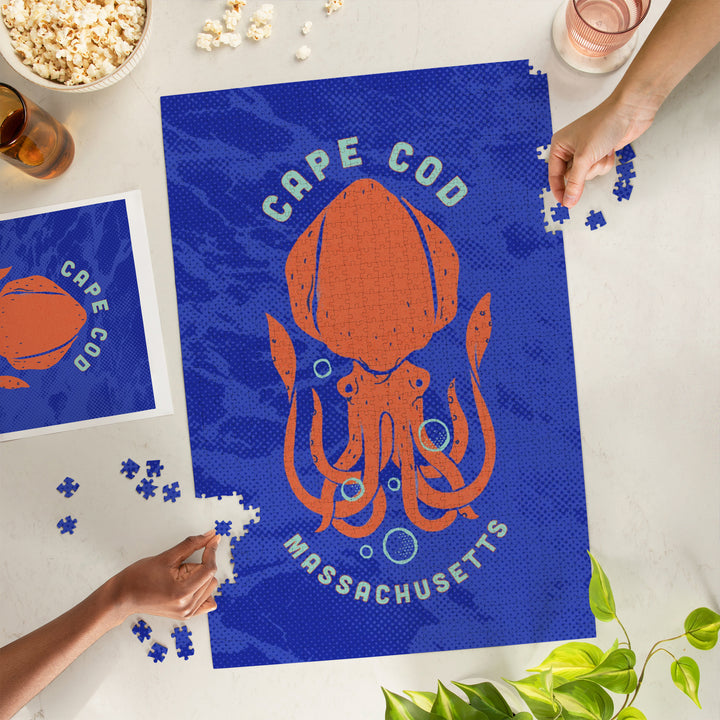 Cape Cod, Massachusetts, Dockside Series, Squid, 1000 Piece Jigsaw Puzzle