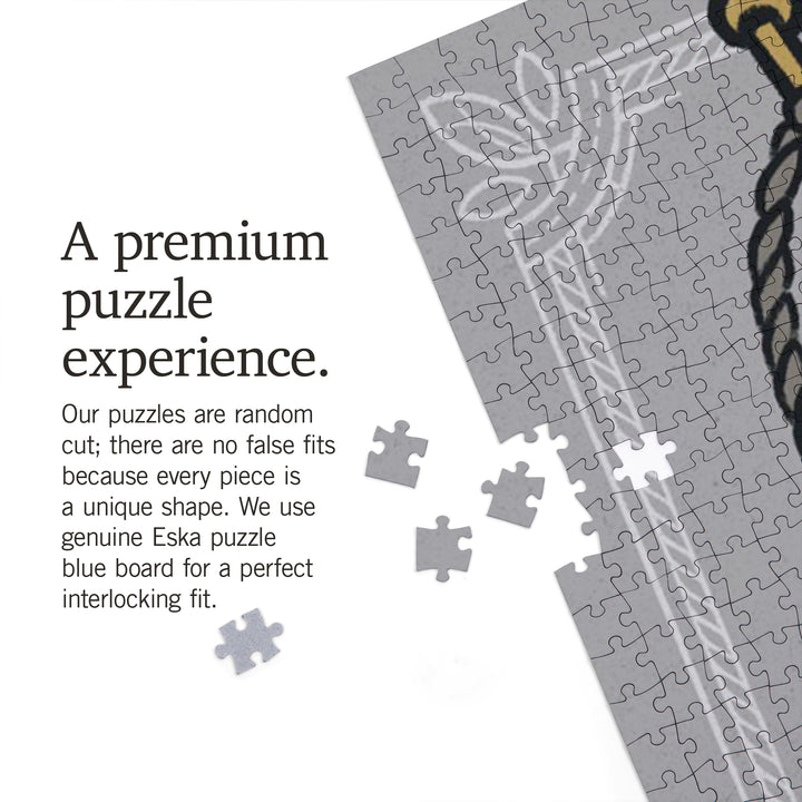 Seattle, WA, Waving State Flag, State Series, 1000 Piece Jigsaw Puzzle