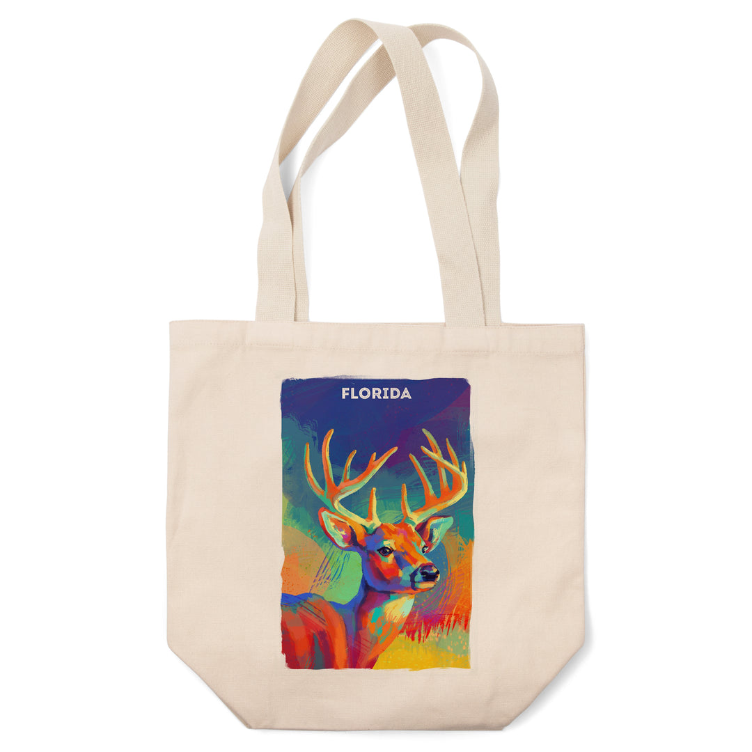 Florida, Vivid, White Tailed Deer, Tote Bag