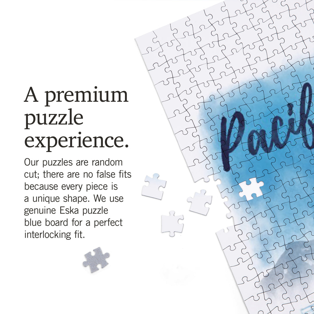 Pacific Northwest, Ferry, Watercolor, 1000 Piece Jigsaw Puzzle