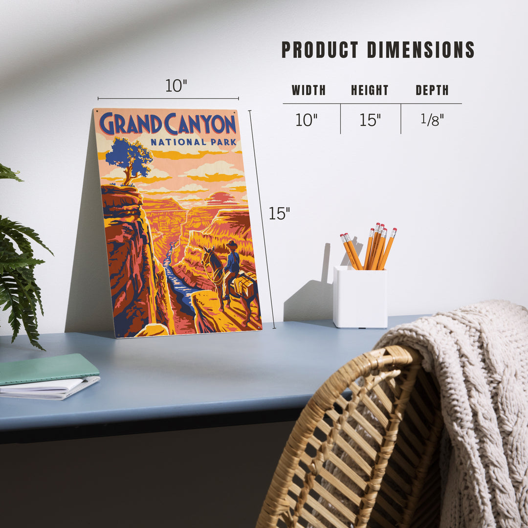 Grand Canyon National Park, Arizona, Explorer, Wood Sign and Postcards