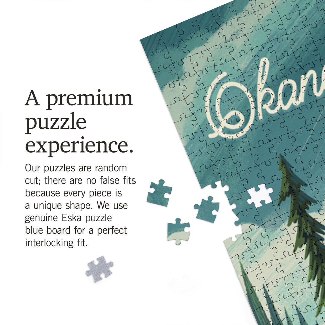 Okanagan Valley, Canada, Outdoor Activity, At Home Anywhere, Camper in Evergreens, 1000 Piece Jigsaw Puzzle