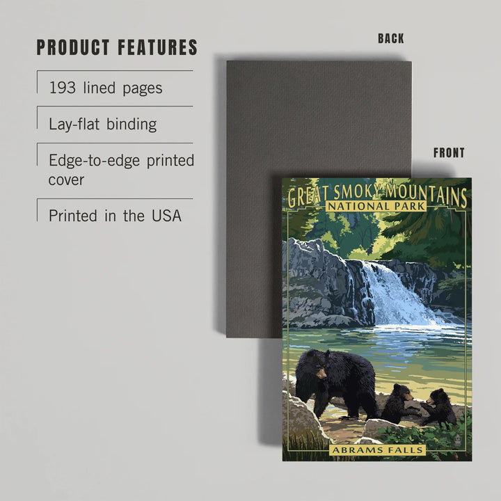 Lined 6x9 Journal, Great Smoky Mountains National Park, Tennessee, Abrams Falls, Lay Flat, 193 Pages, FSC paper