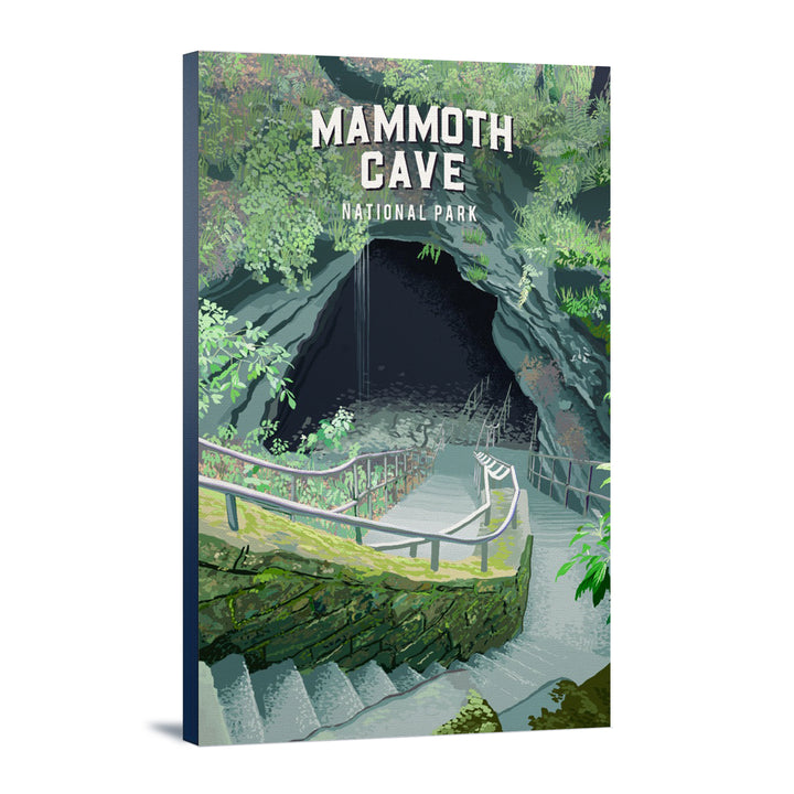 Mammoth Cave National Park, Kentucky, Painterly National Park Series, Stretched Canvas - Lantern Press