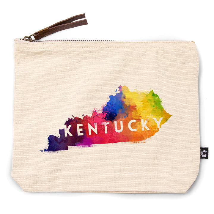 Kentucky, State Abstract Watercolor, Contour, Lantern Press Artwork, Accessory Go Bag