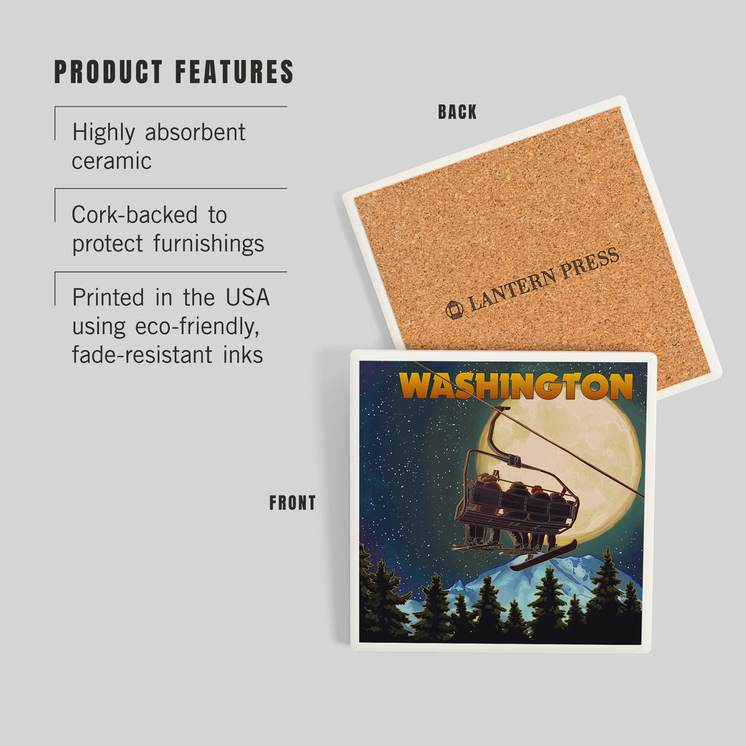 Washington Ski Lift, Full Moon Snowboarder, Coasters