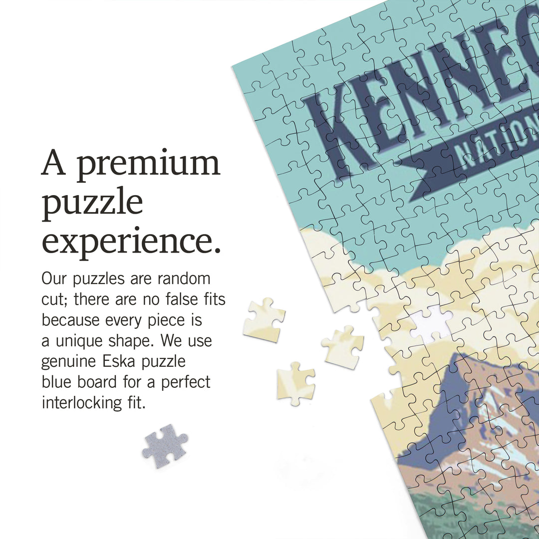 Wrangell-St Elias National Park and Preserve, Alaska, Kennecott Mines, Painterly, 1000 Piece Jigsaw Puzzle