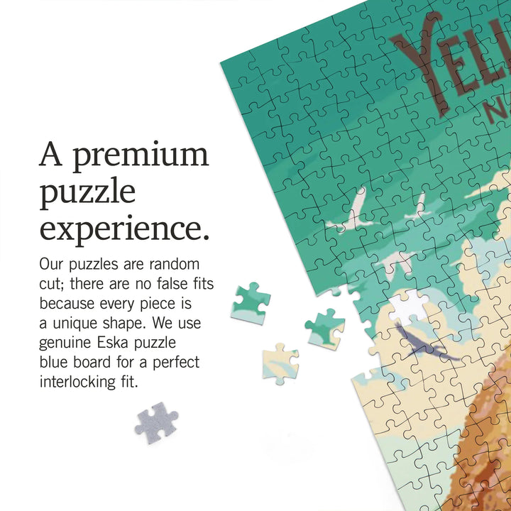 Yellowstone National Park, Wyoming, Painterly, Bison, 1000 Piece Jigsaw Puzzle