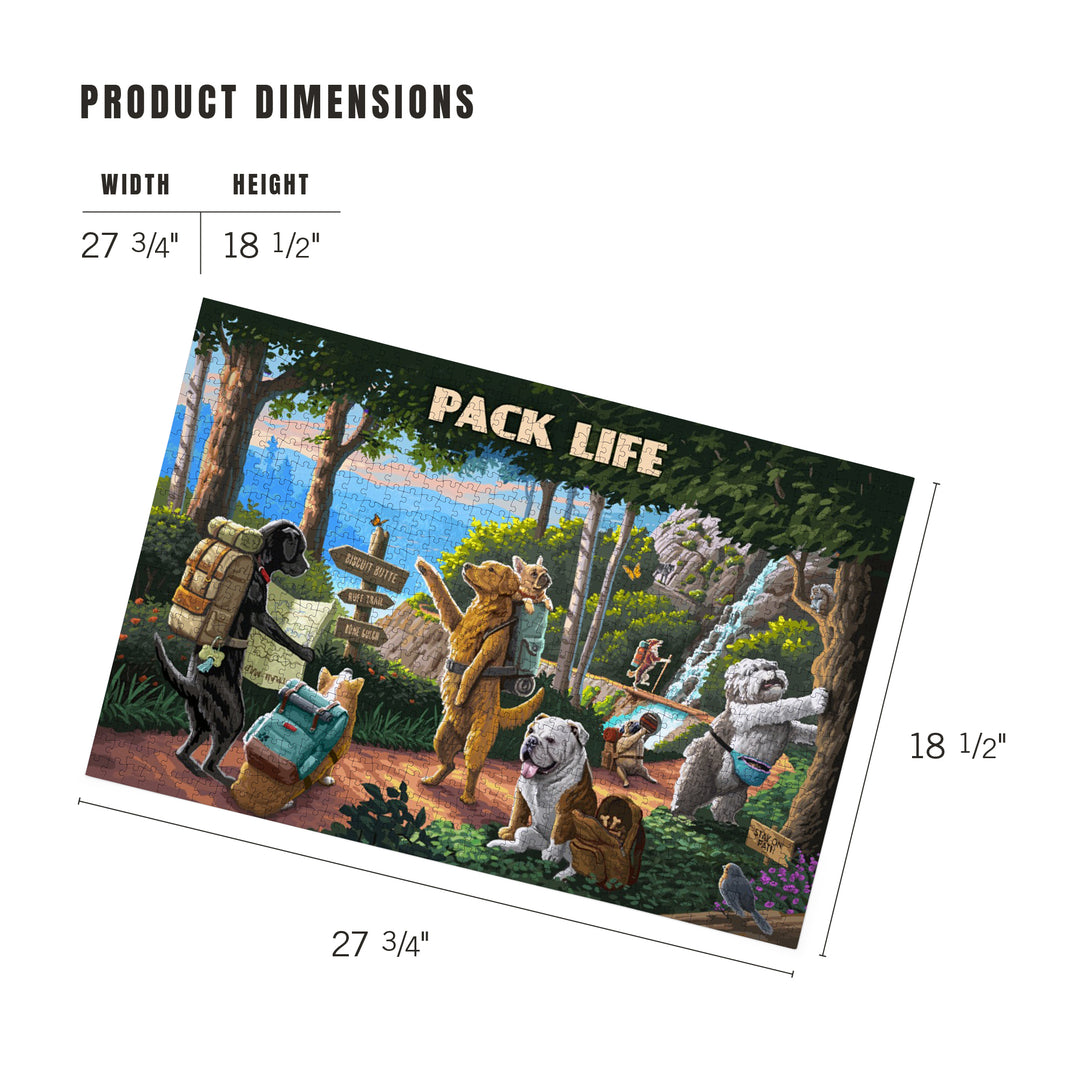 Pack Life – Hiking Dogs Camping Adventure, 1000 Piece Jigsaw Puzzle