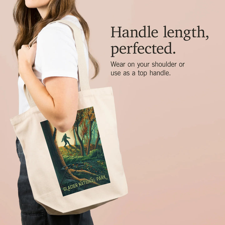 Glacier National Park, Montana, Wanderer, Bigfoot in Forest, Tote Bag