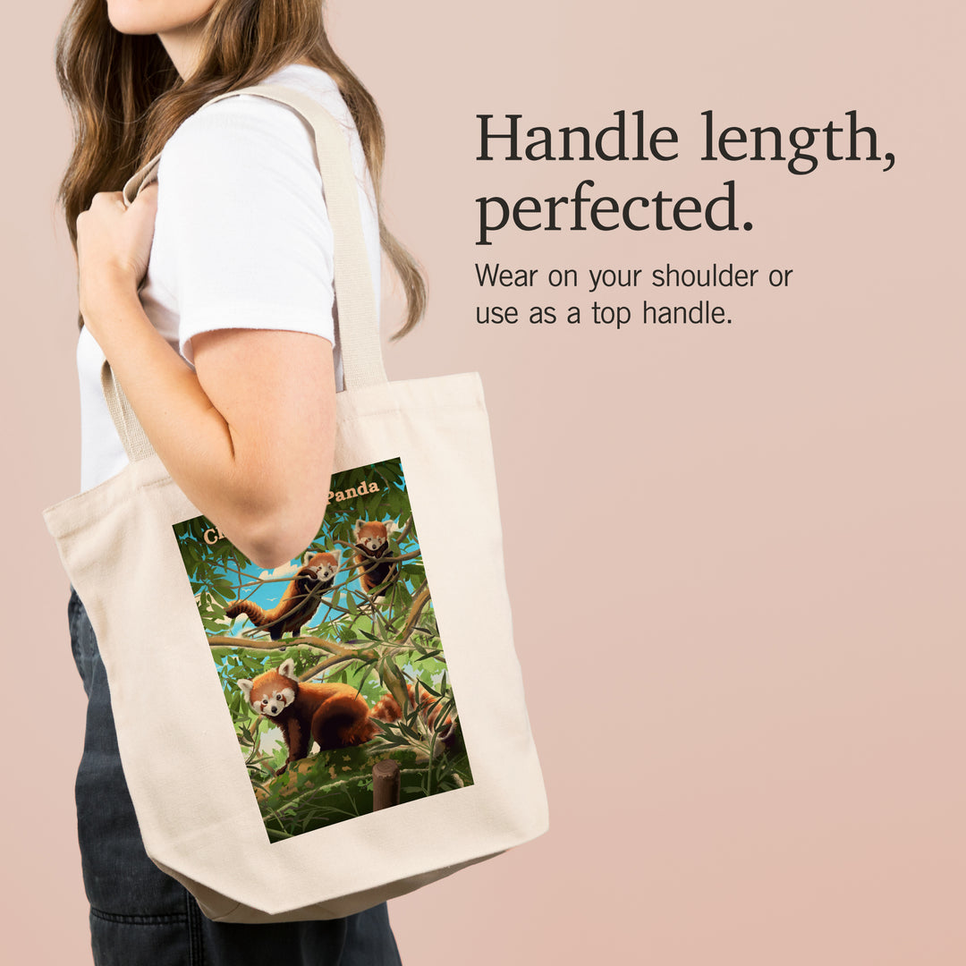 Lithograph Wildlife, Chinese Red Panda, Tote Bag