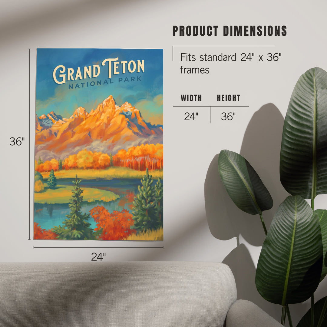 Grand Teton National Park, Wyoming, Oil Painting, Art & Giclee Prints