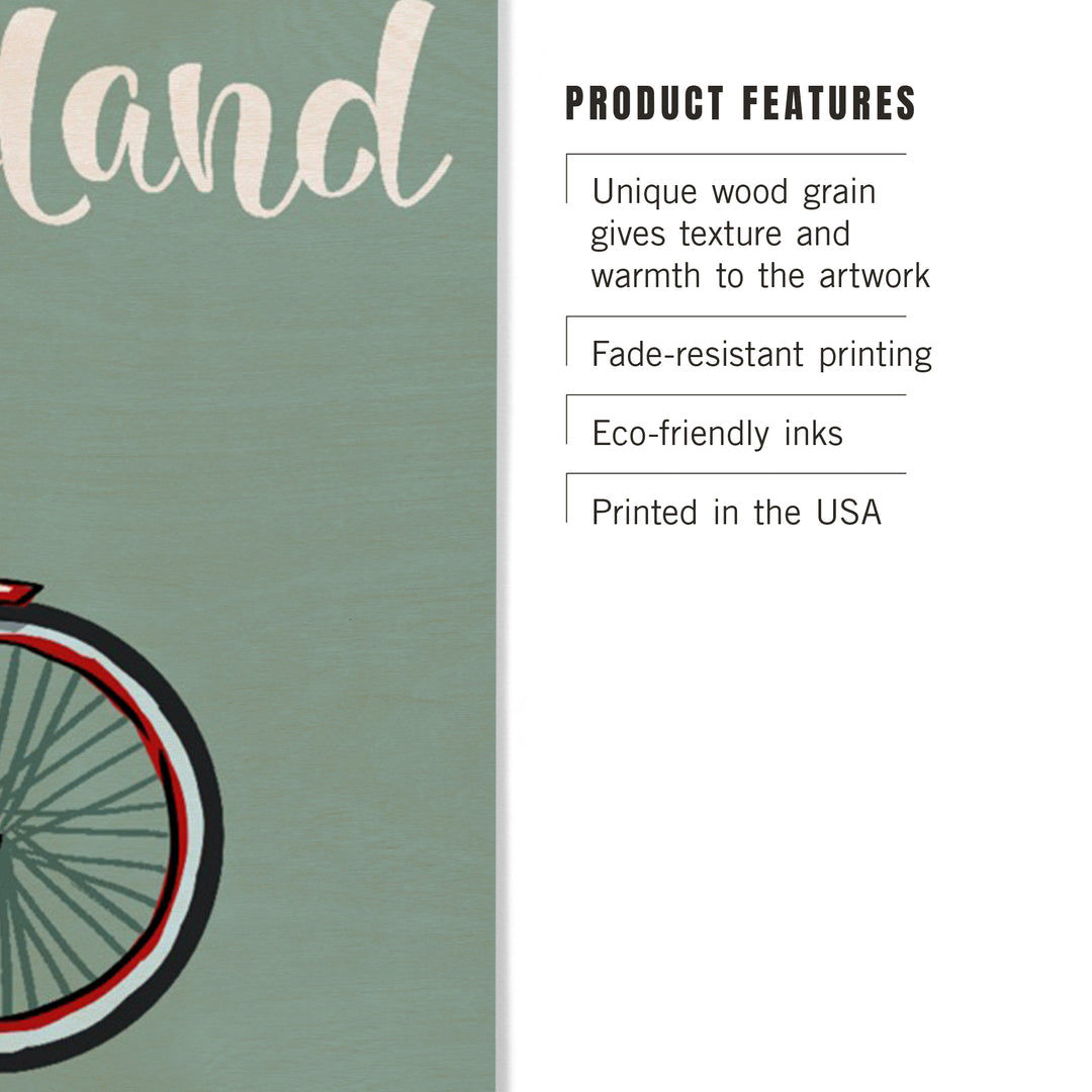 Mackinac Island, Michigan, Beach Cruiser Bicycle, Wood Sign and Postcards