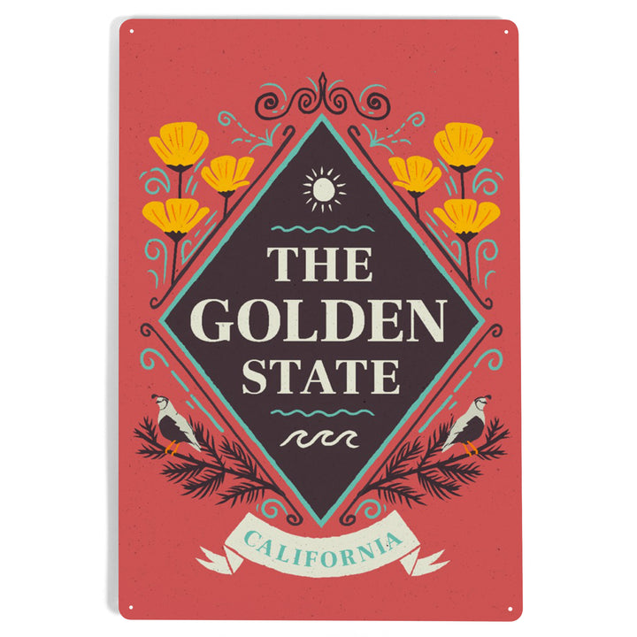 California, State Motto Crest, State Series, Metal Signs