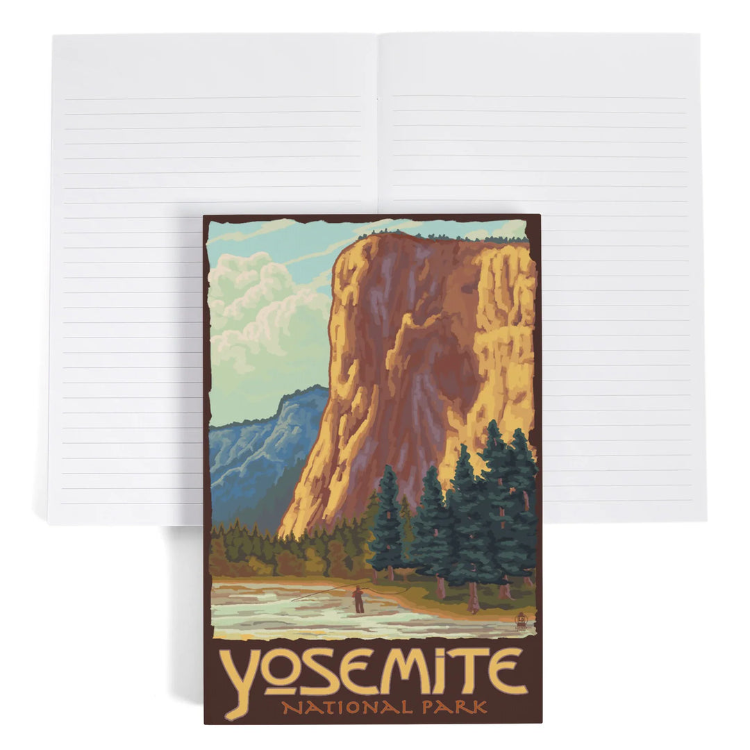 Lined 6x9 Journal, Yosemite National Park, California, El Capitan, Lay Flat, 193 Pages, FSC paper