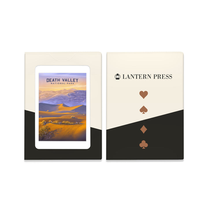 Playing Cards, Death Valley National Park, California, Sand Dune Sunset, Oil Painting, 52 Card Deck with Jokers in Box, Unique Art