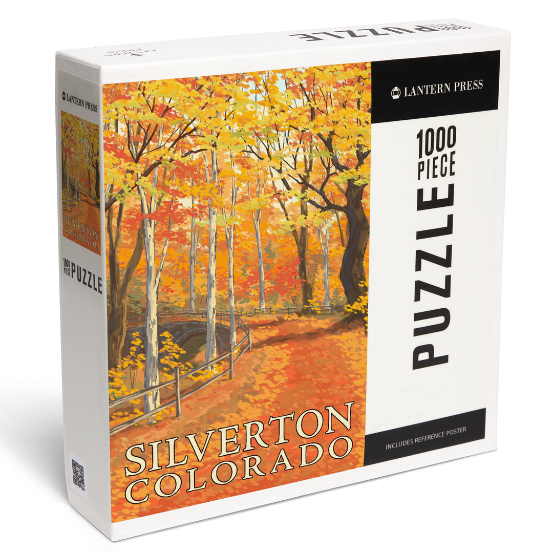 Silverton, Colorado, Painterly, Fall Colors Scene, 1000 Piece Jigsaw Puzzle