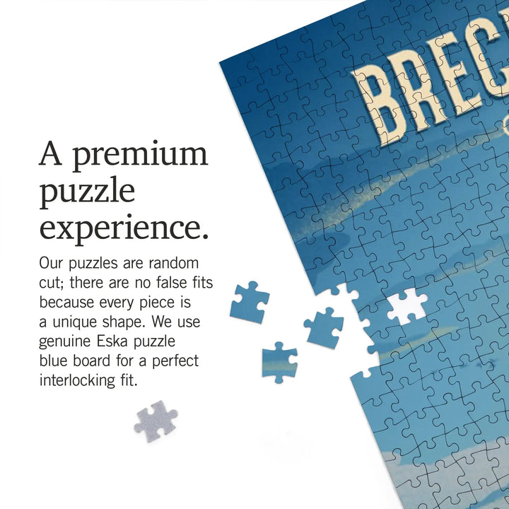 Breckenridge, Colorado, Chairlift, Lithograph, Jigsaw Puzzle