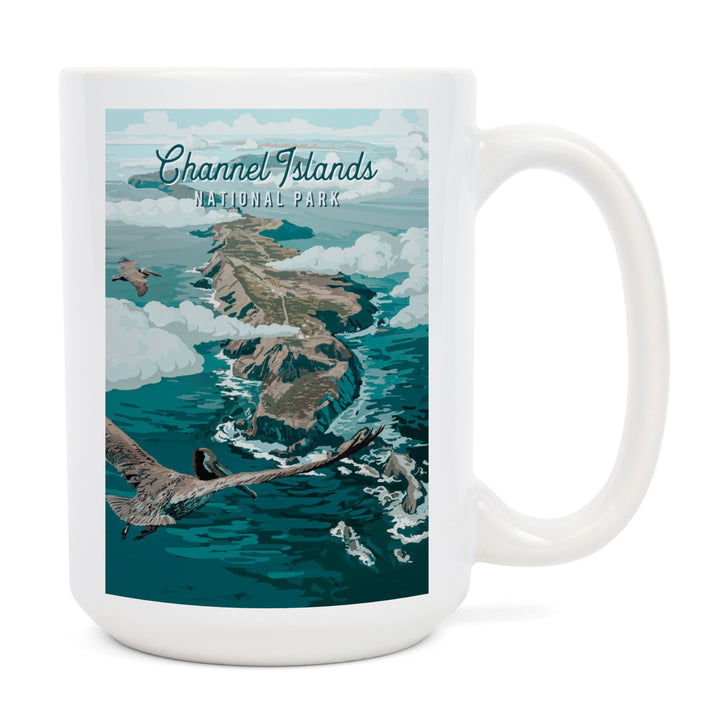 Channel Islands National Park, California, Painterly National Park Series, Ceramic Mug