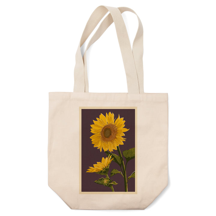 Sunflowers, Letterpress, Lantern Press Artwork, Tote Bag