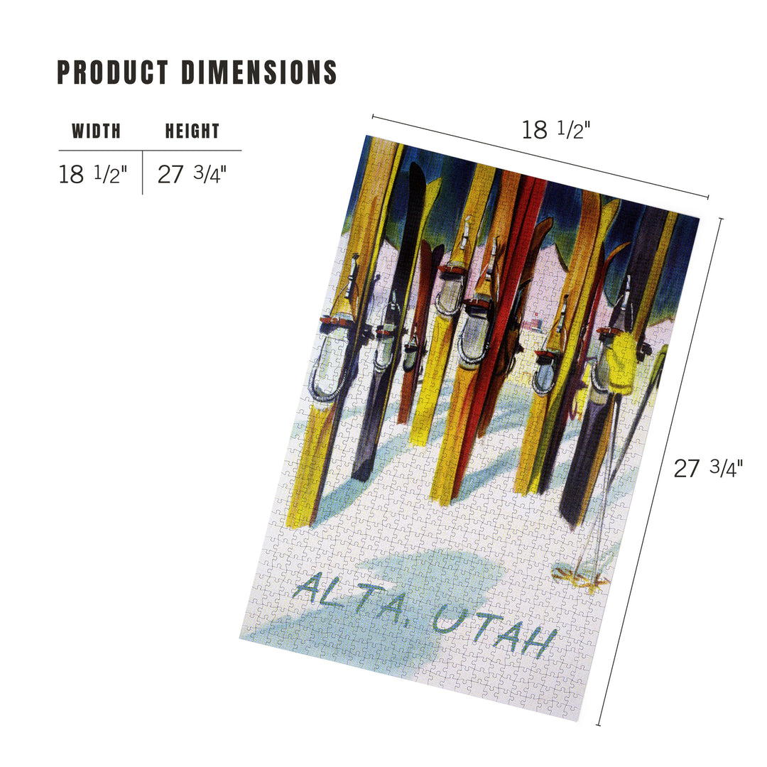 Alta, Utah, Colorful Skis, Jigsaw Puzzle