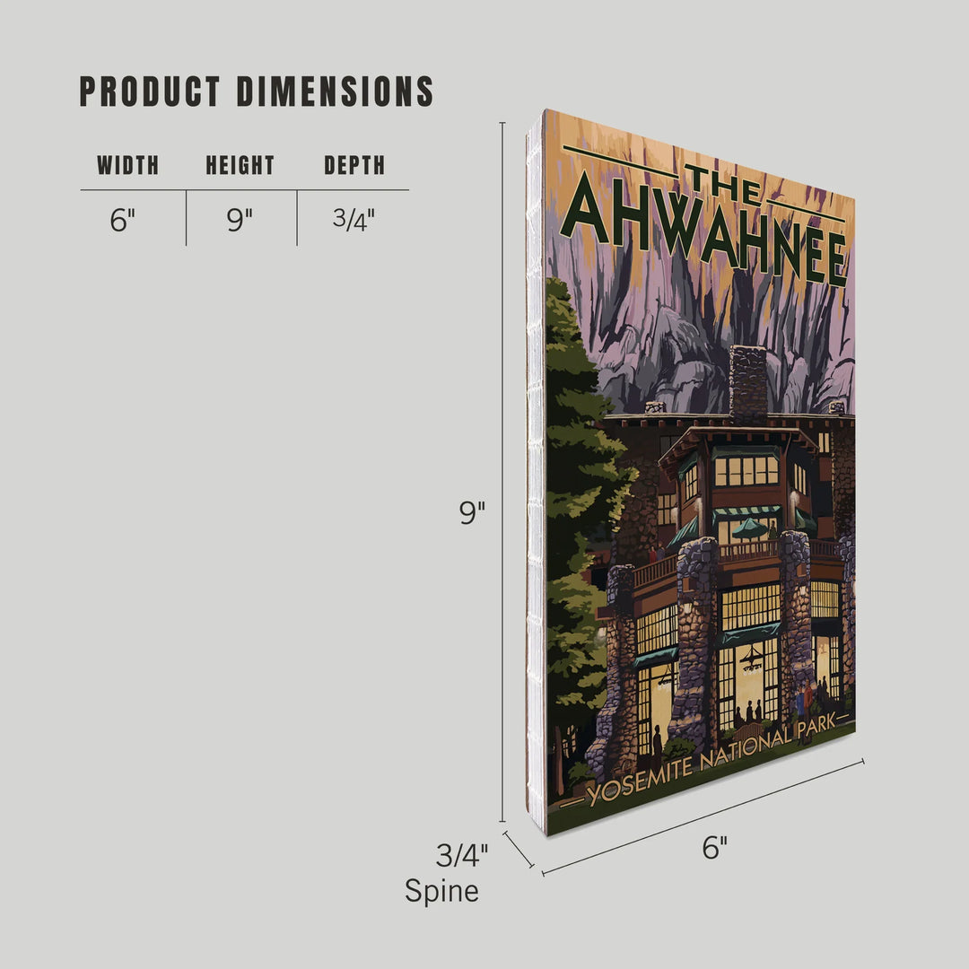 Lined 6x9 Journal, Yosemite National Park, California, The Ahwahnee, Lay Flat, 193 Pages, FSC paper