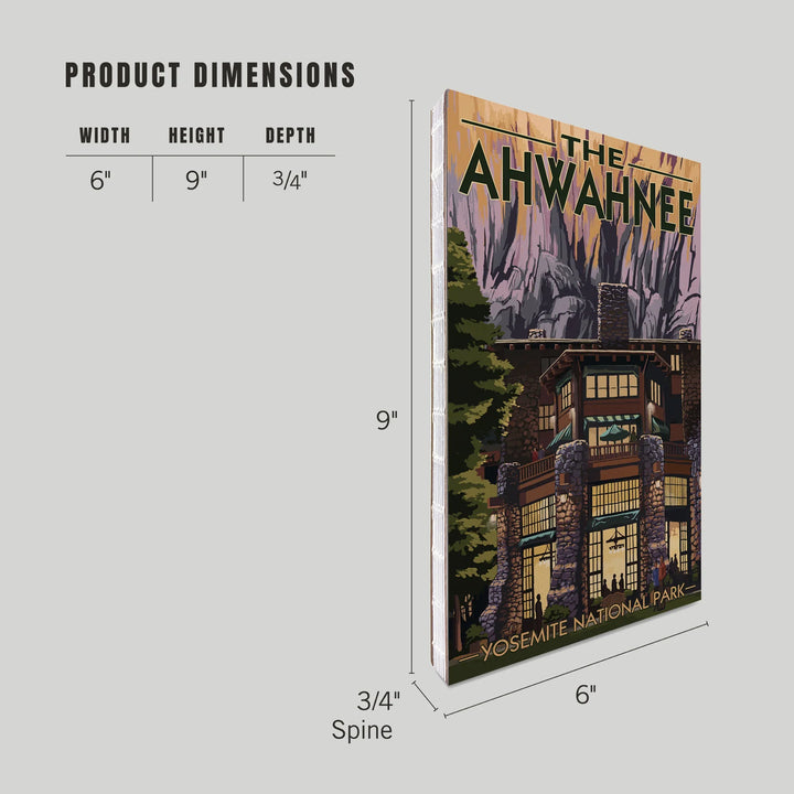 Lined 6x9 Journal, Yosemite National Park, California, The Ahwahnee, Lay Flat, 193 Pages, FSC paper