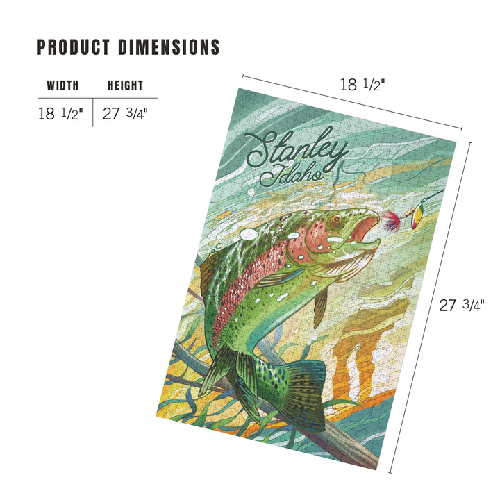 Stanley, Idaho, Fishing, Underwater Trout, 1000 Piece Jigsaw Puzzle