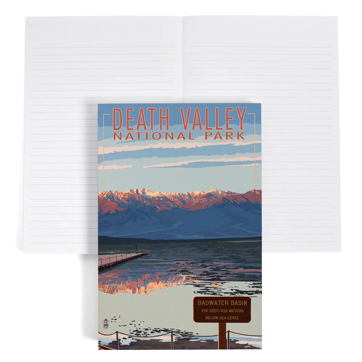 Lined 6x9 Journal, Death Valley National Park, California, Badwater, Lay Flat, 193 Pages, FSC paper