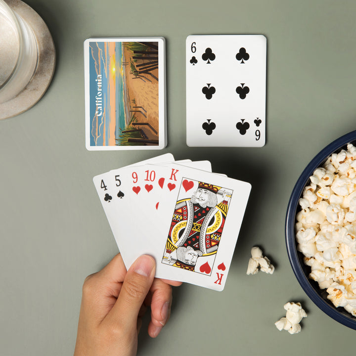 Playing Cards, California, Painterly, Sand Soul Sun, Beach Path, 52 Card Deck with Jokers in Box, Unique Art