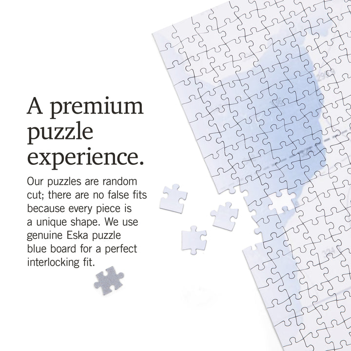 Mississippi, Lighthouse, Blue, Coastal Icon, 1000 Piece Jigsaw Puzzle