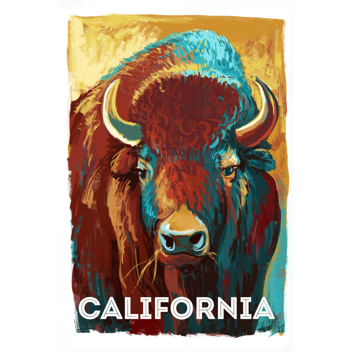 California, Vivid, Bison, Stretched Canvas