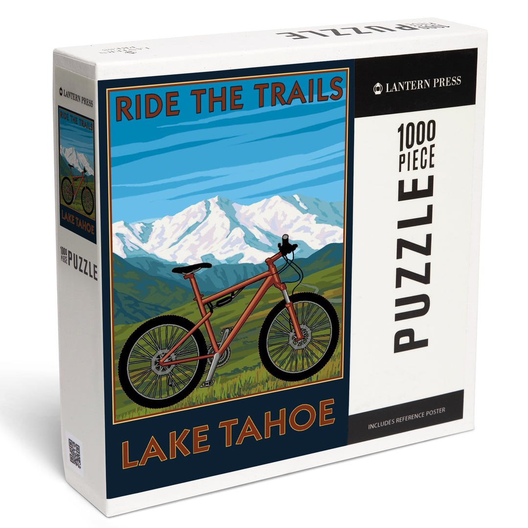 Lake Tahoe, California, Ride the Trails, Mountain Bike, Jigsaw Puzzle