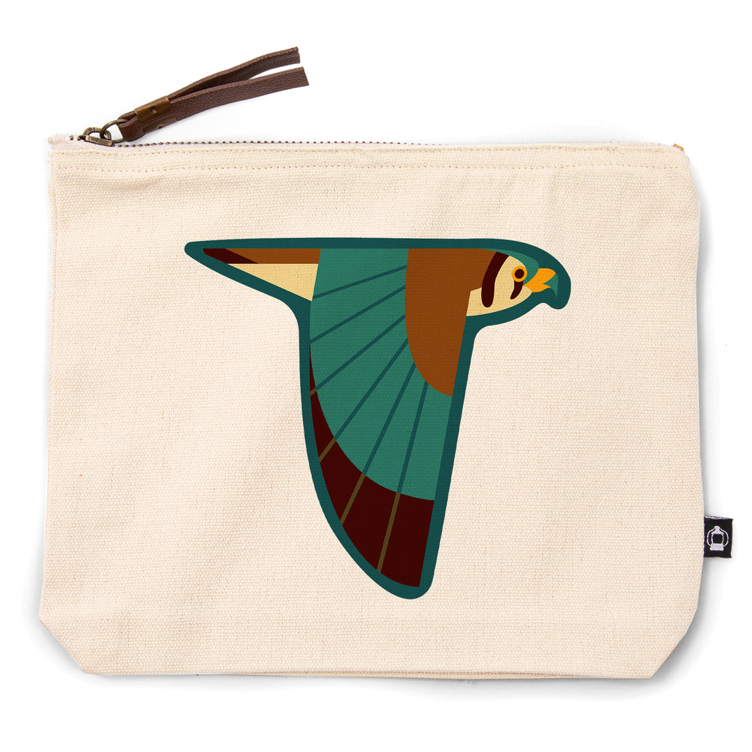 Falcon, Geometric, Contour, Lantern Press Artwork, Accessory Go Bag