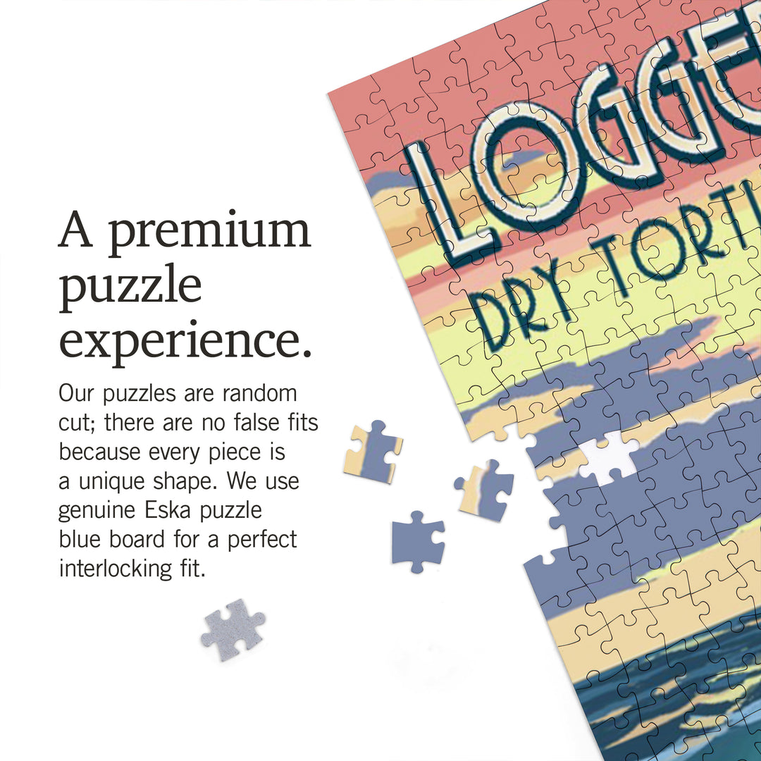 Dry Tortugas National Park, Florida, Loggerhead Sea Turtle and Sunset, 1000 Piece Jigsaw Puzzle
