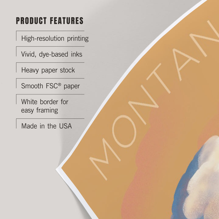 Montana, White-tailed Deer and Rain Cloud, Lithograph, Art & Giclee Prints