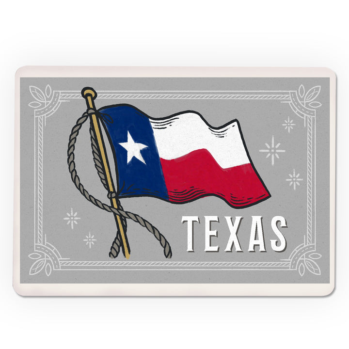 Playing Cards, Texas, Waving State Flag, State Series, 52 Card Deck with Jokers in Box, Unique Art