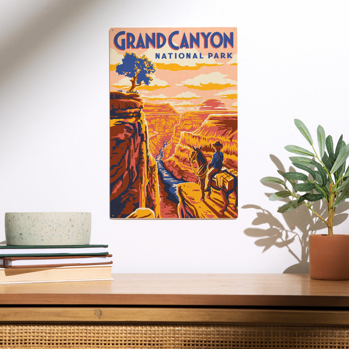 Grand Canyon National Park, Arizona, Explorer, Wood Sign and Postcards
