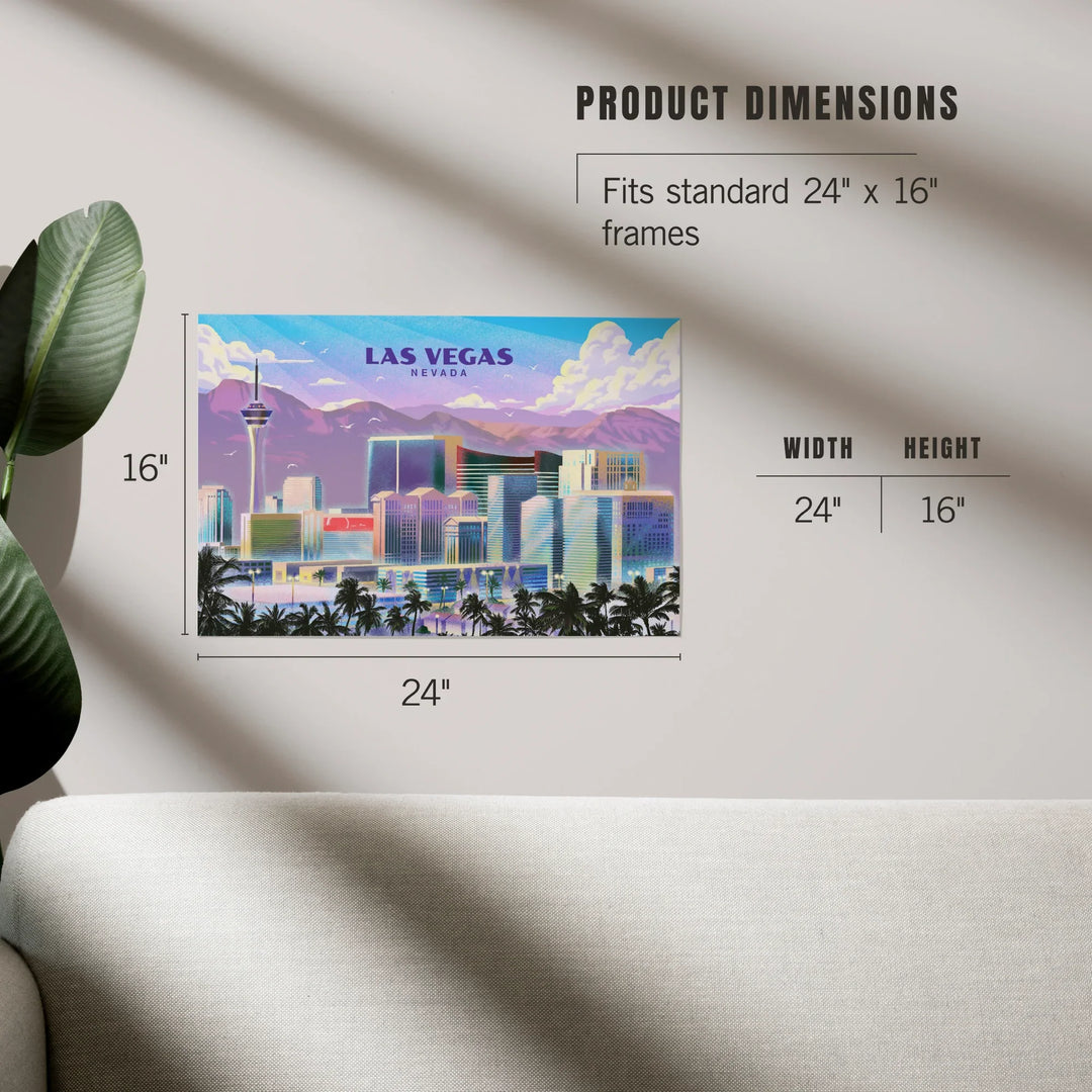 Las Vegas, Nevada, Lithograph, City Series, Art & Giclee Prints