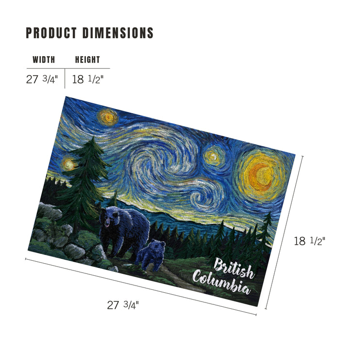 British Columbia, Starry Night, Bear and Cub, Jigsaw Puzzle