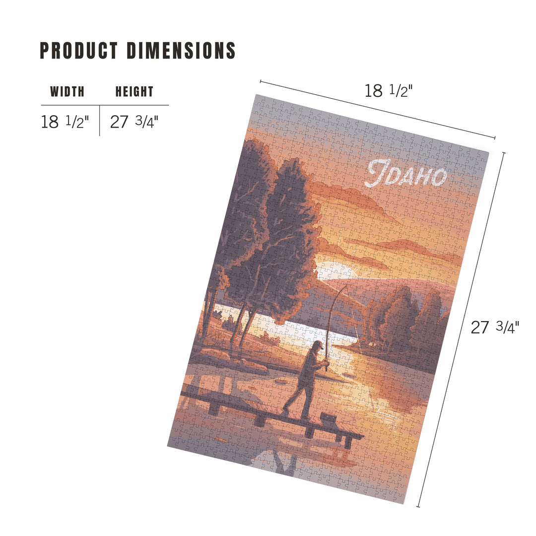 Idaho, This is Living, Fishing with Hills, 1000 Piece Jigsaw Puzzle