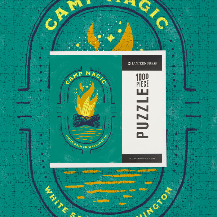 White Salmon, Washington, Lake Life Series, Camp Magic,, 1000 Piece Jigsaw Puzzle