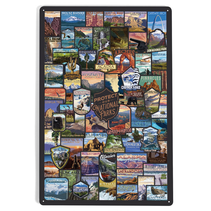 Protect Our National Parks, Collage, Metal Signs