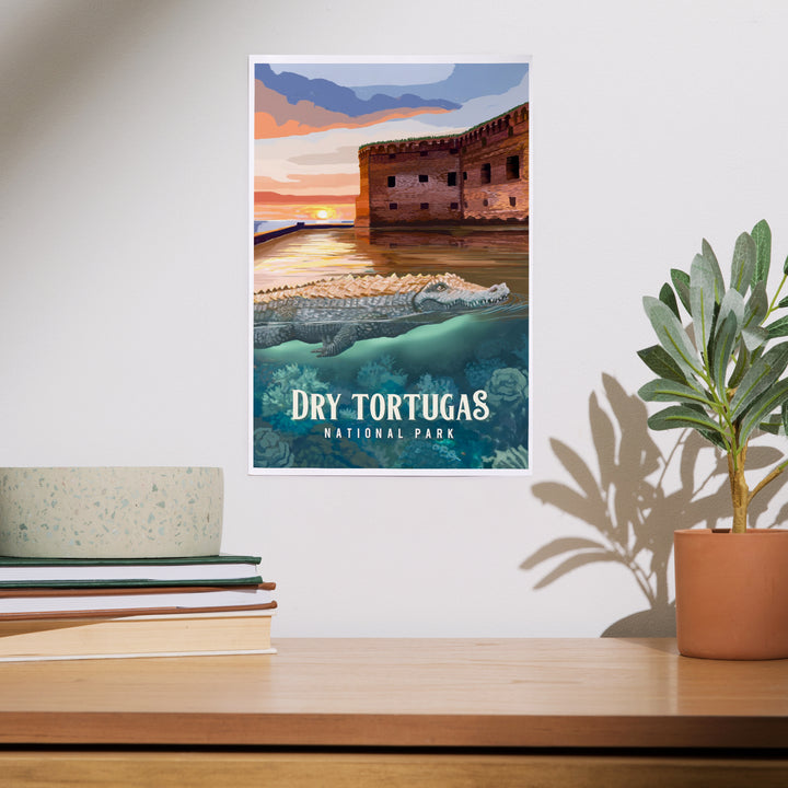 Dry Tortugas National Park, Florida, Painterly National Park Series, Art & Giclee Prints