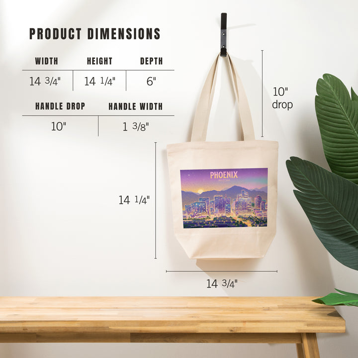 Phoenix, Arizona, Lithograph, City Series, Tote Bag