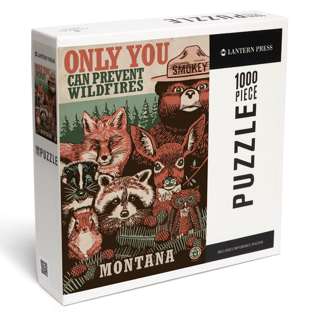 Montana, Smokey Bear and Woodland Creatures, Officially Licensed, Jigsaw Puzzle
