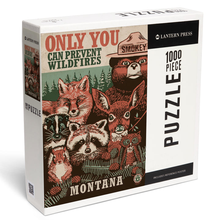 Montana, Smokey Bear and Woodland Creatures, Officially Licensed, Jigsaw Puzzle